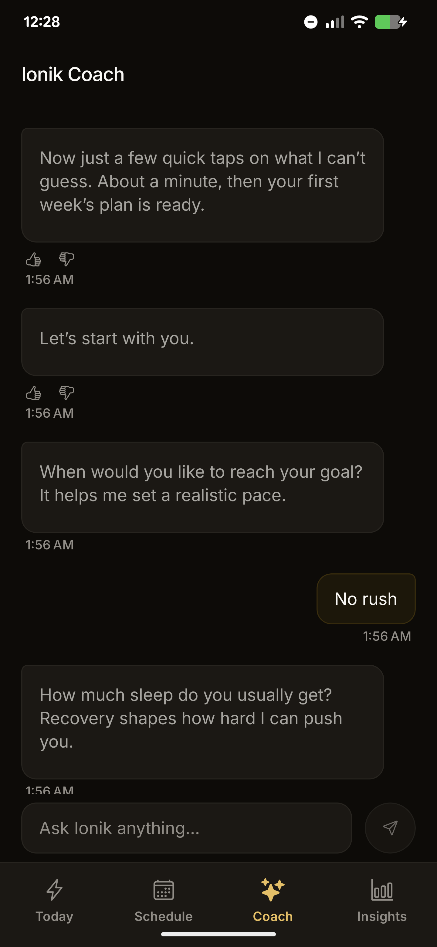 Ionik — Talk to your coach