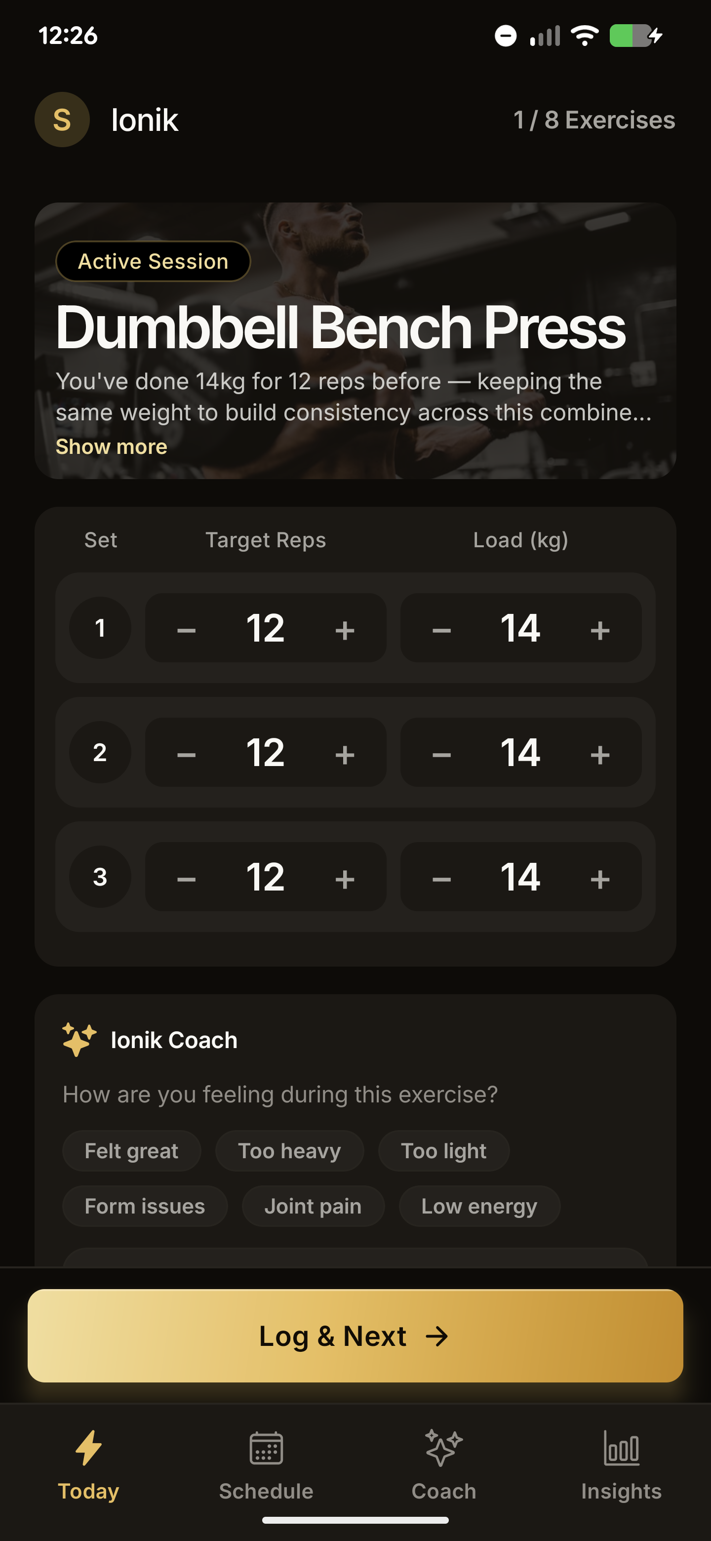 Ionik — In-workout coaching