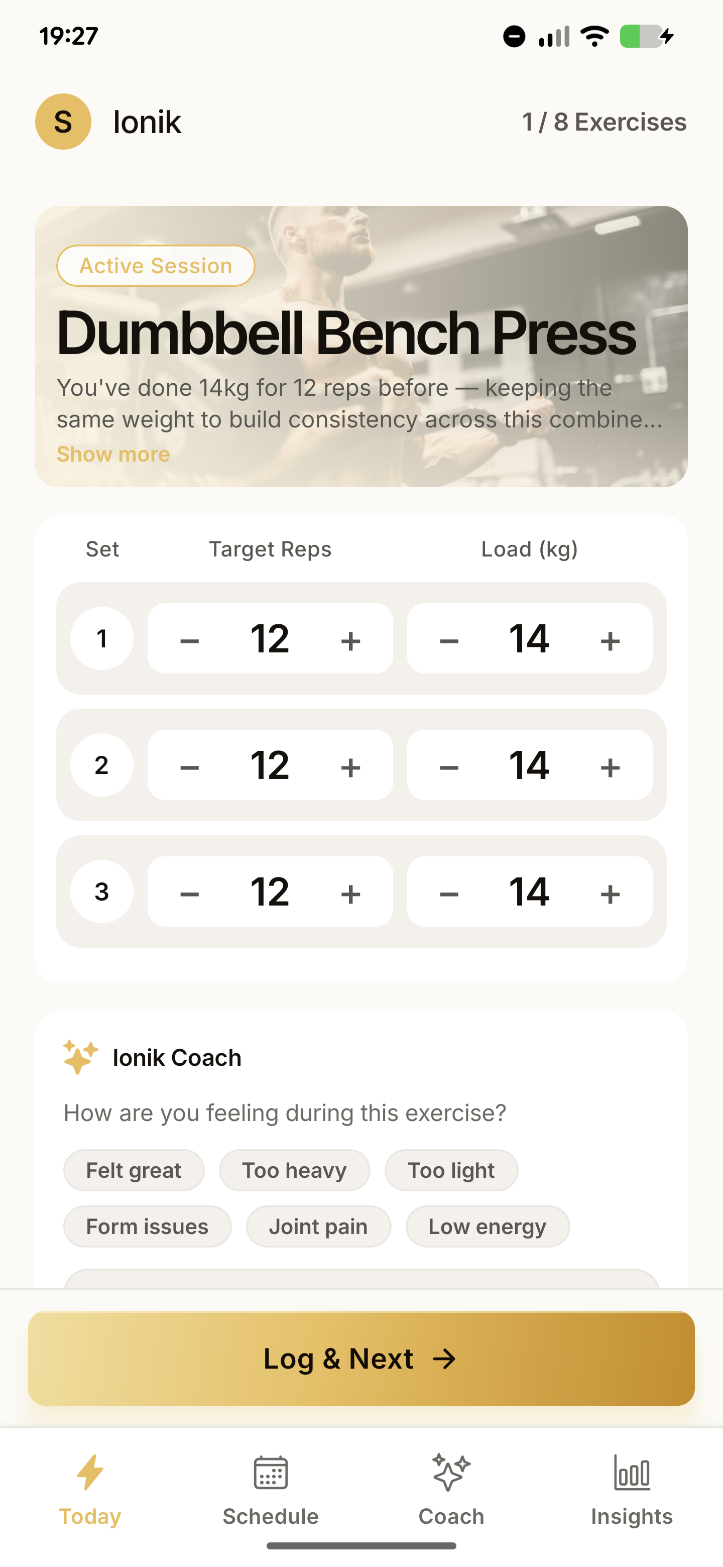 Ionik — In-workout coaching